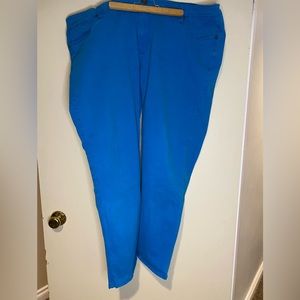 Size 22 Bright Blue Mid rise denim